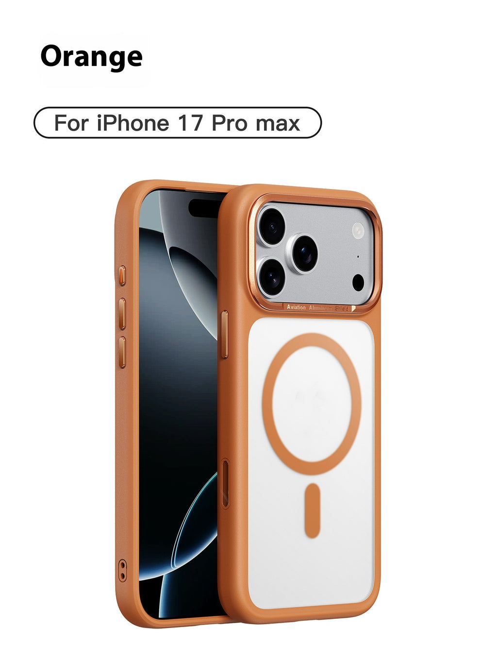Boîtier de protection pour téléphone portable Shell anti-retour avec bouton magnétique gelé