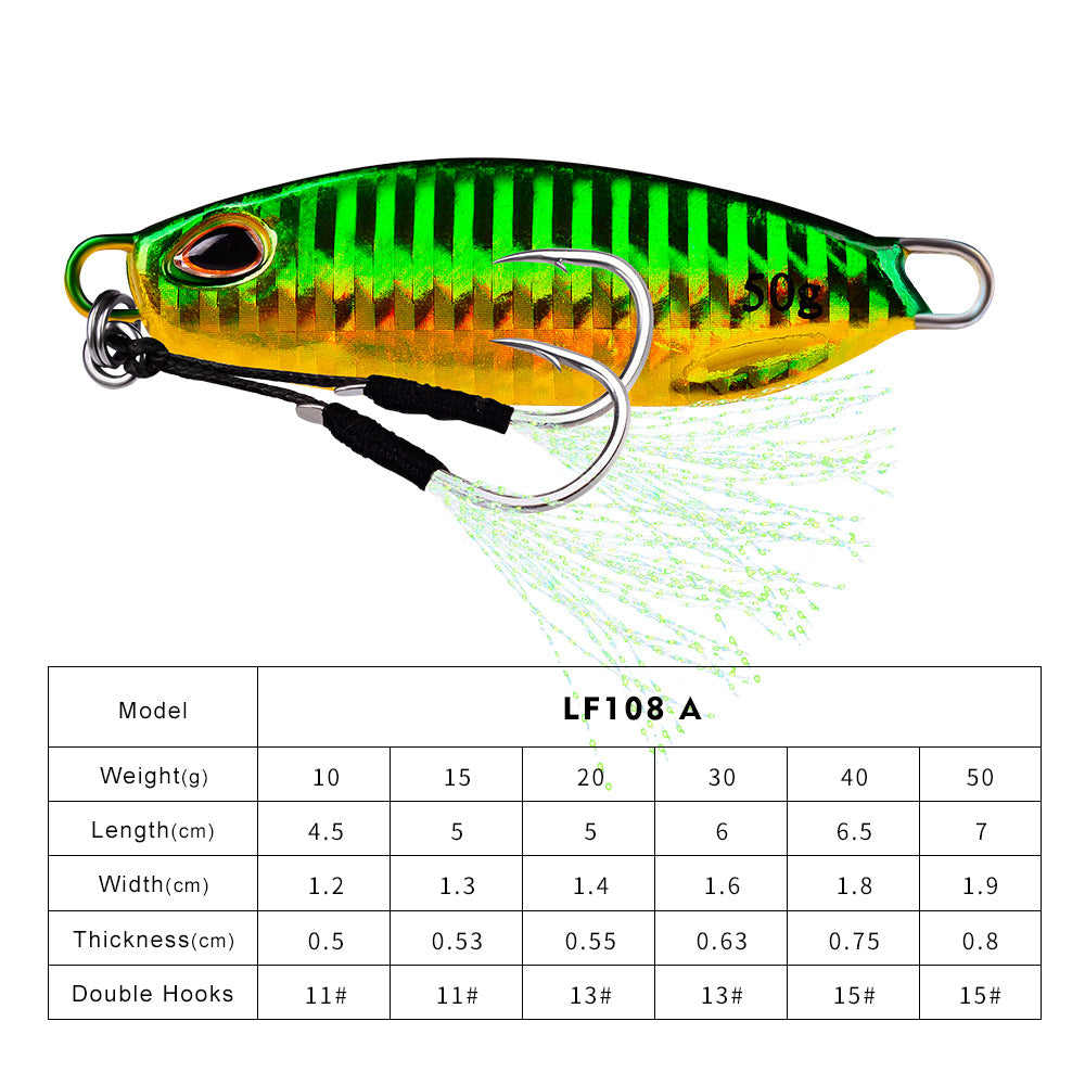 10-couleur à laminage lent plaque de pêche Lure Simulation Fausse Fait Équipement de pêche