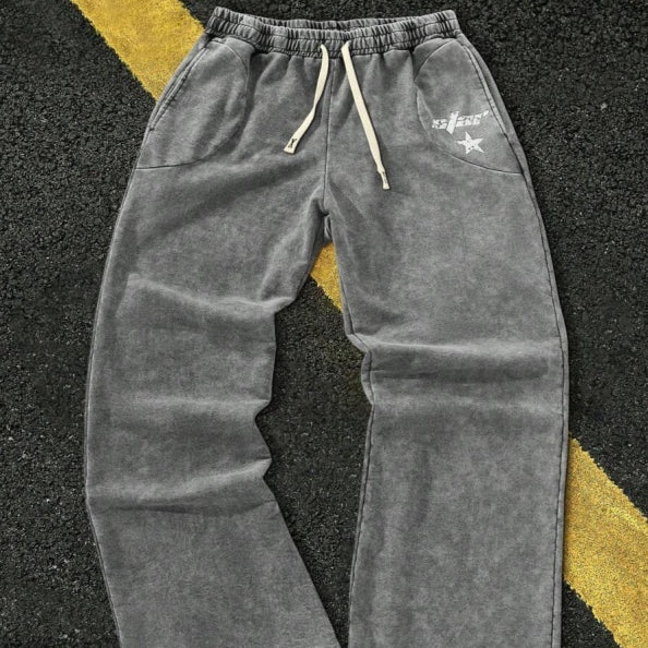 Pantalons à la mode à la jambe droite pour hommes