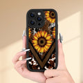 Leopard imprimé personnalisé Sunflower Silicone Phone Case