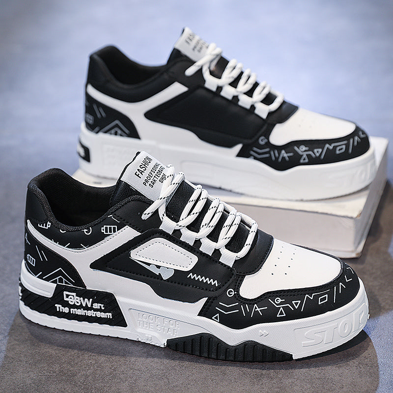 Hauteur Augmenter Waterproof Anti-dérapant Noir Blanc Panda Sports Chaussures Casual