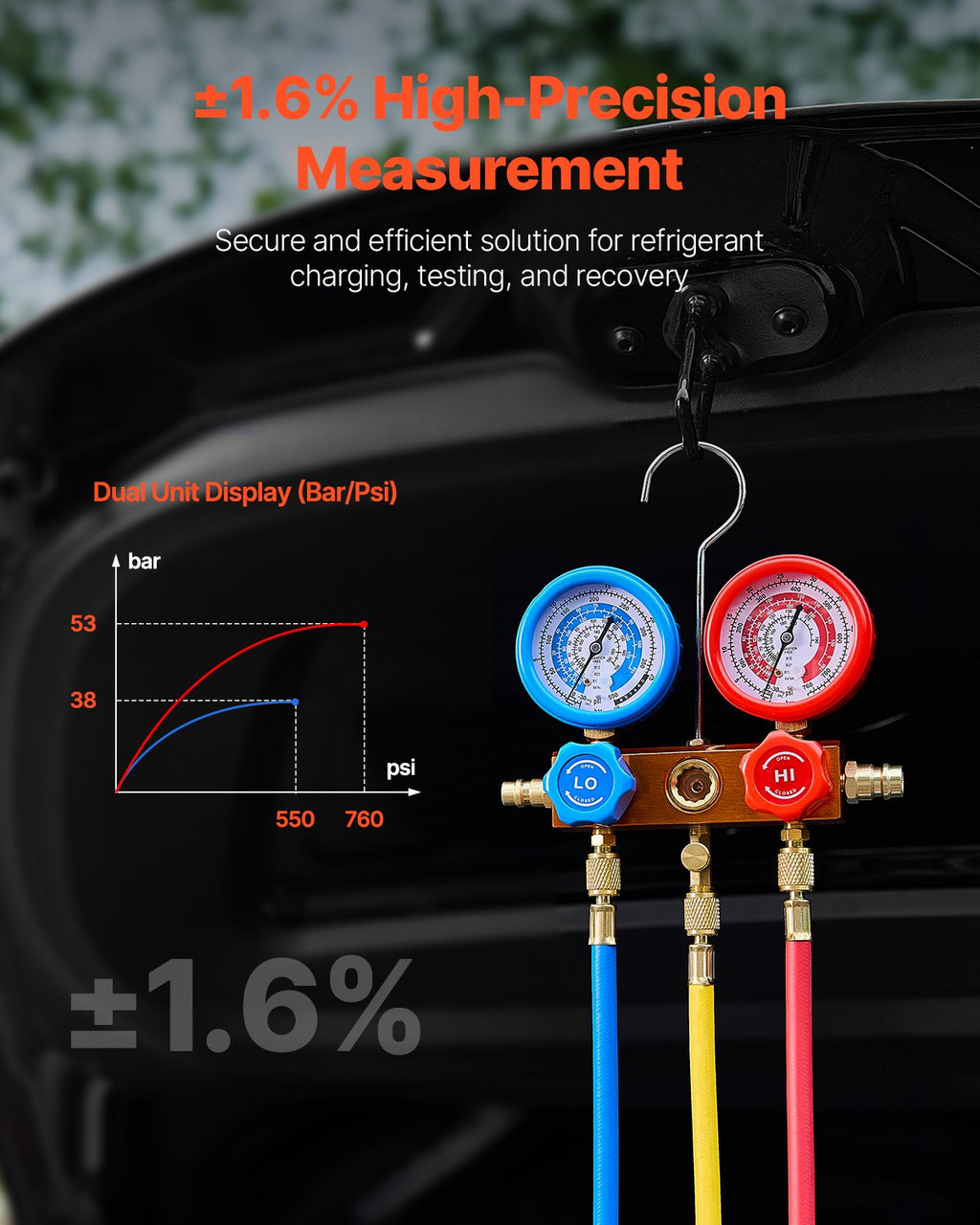 4.5 CFM CVC Pompe à vide rotative à fourgonnette à une seule étape et kit d'aspirateur