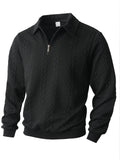 Amazon Européen et américain Jacquard Automne et hiver Lapel Pullover Half-Cardigan Zippe