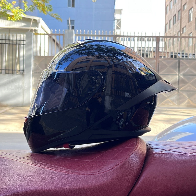 Casque de moto bébé garçon et fille été personnalité gros couple de queue