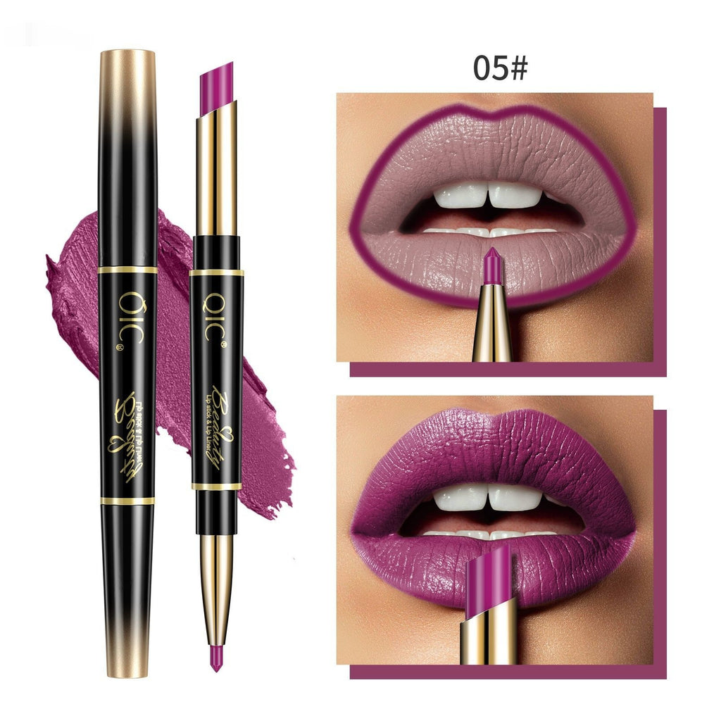 2-en-1 Stylo rouge à lèvres imperméable à l'eau
