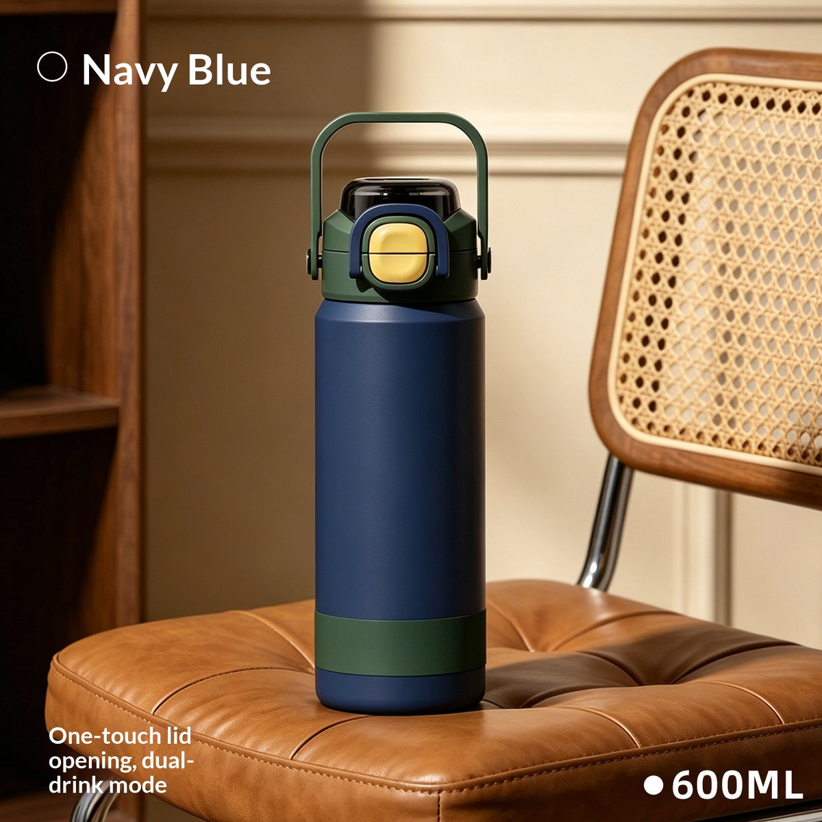 Bouteille d'eau isolante en acier inoxydable portable pour sports de plein air