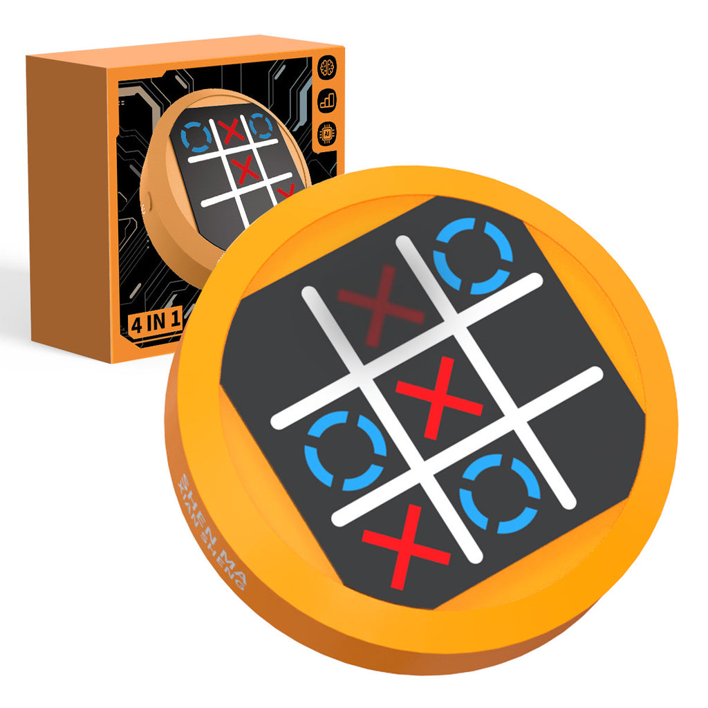 Super Tic-Tac-Toe 4-en-1 Console de jeu portable d'entraînement mémoire