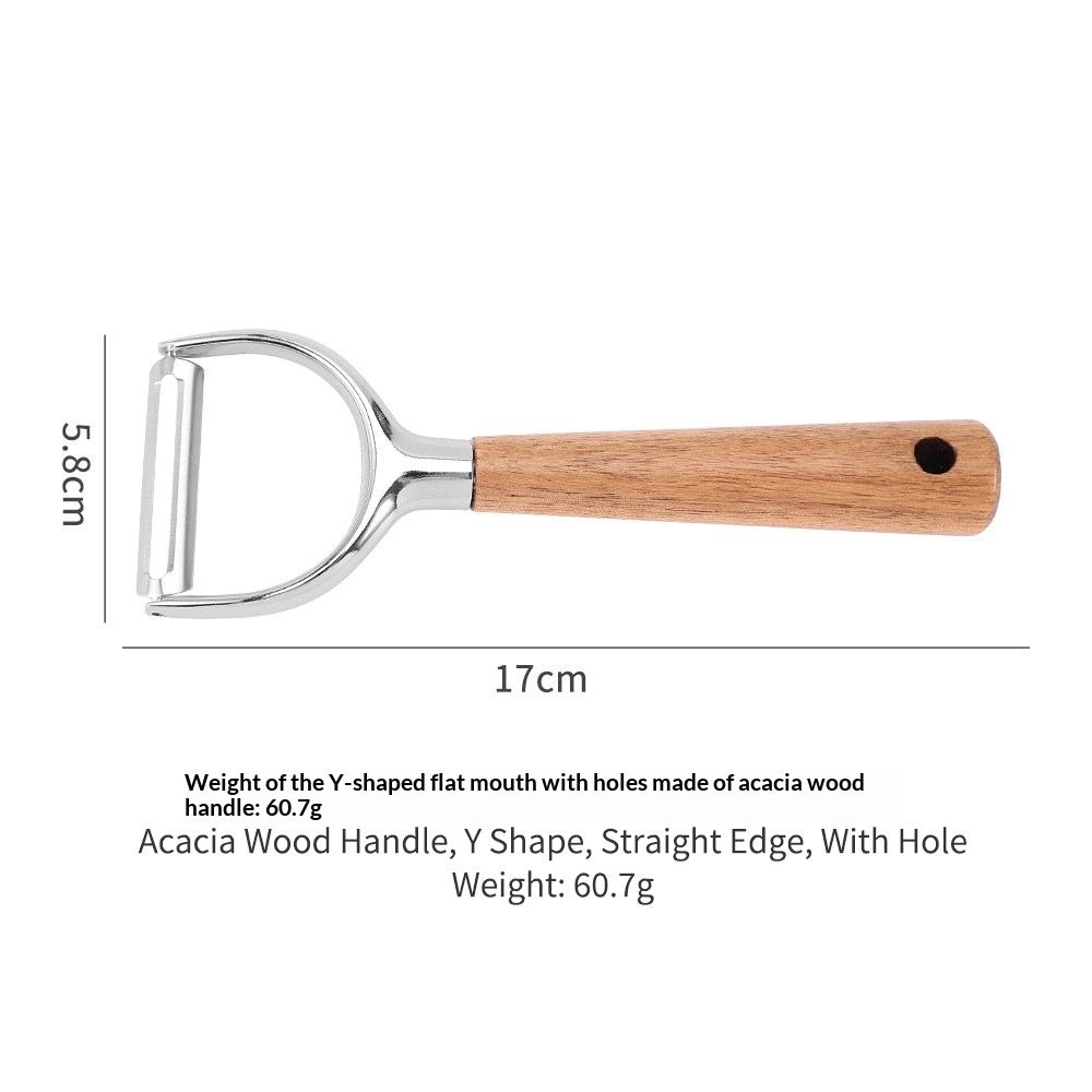 Peeler en acier inoxydable Acacia Wood