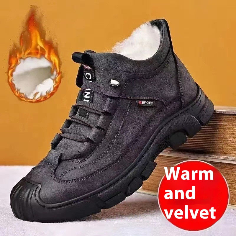 Chaussure de randonnée en coton rembourrée en polaire d'hiver