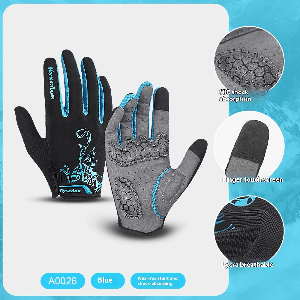 Vélo de montagne extérieur Long Doigt respirant Absorption de choc Gants de vélo résistant à l'usure