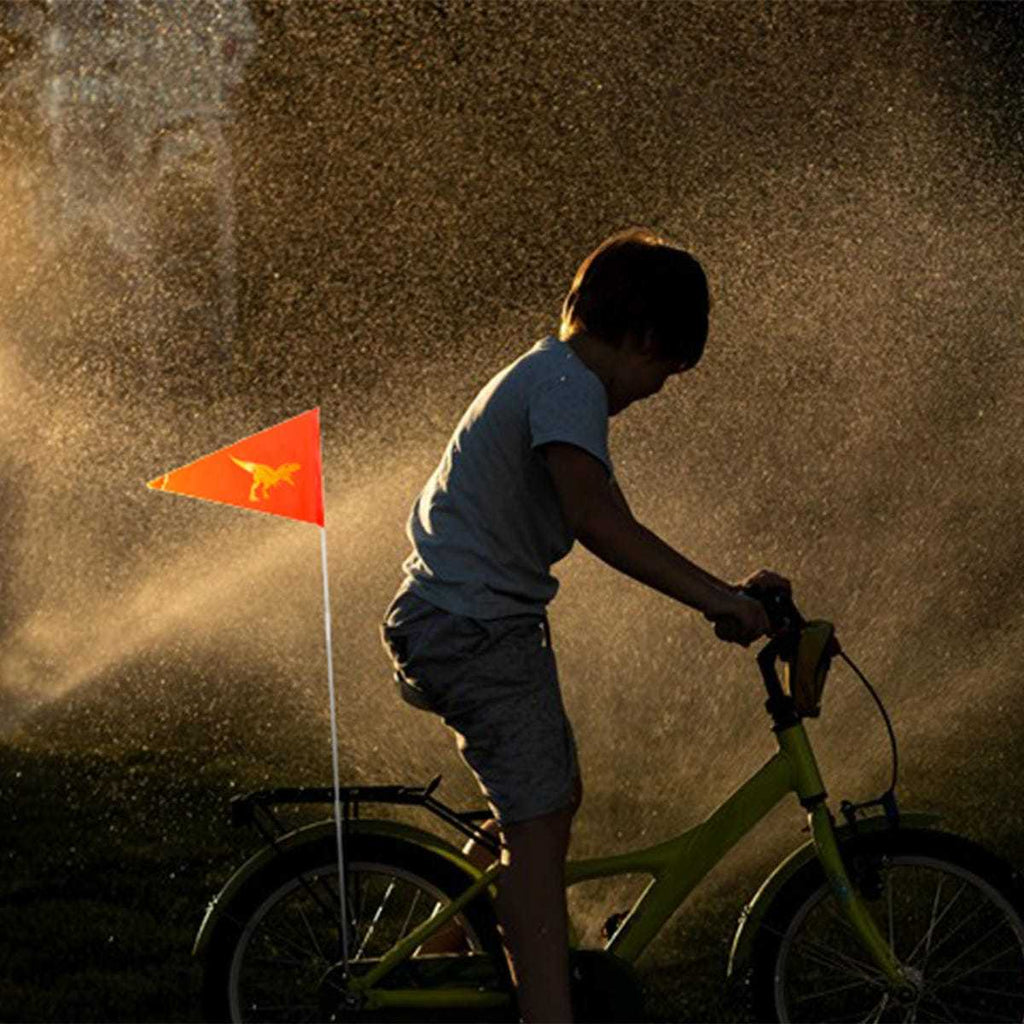 Set de drapeau réfléchissant de vélo – 2 modèles comprenant 5 pôles pour une meilleure visibilité pendant le cycle