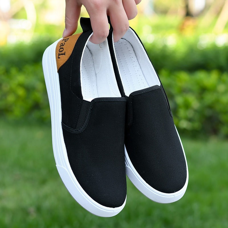 Hommes Papa Casual Toile Sneakers Confortable Slip-on Design