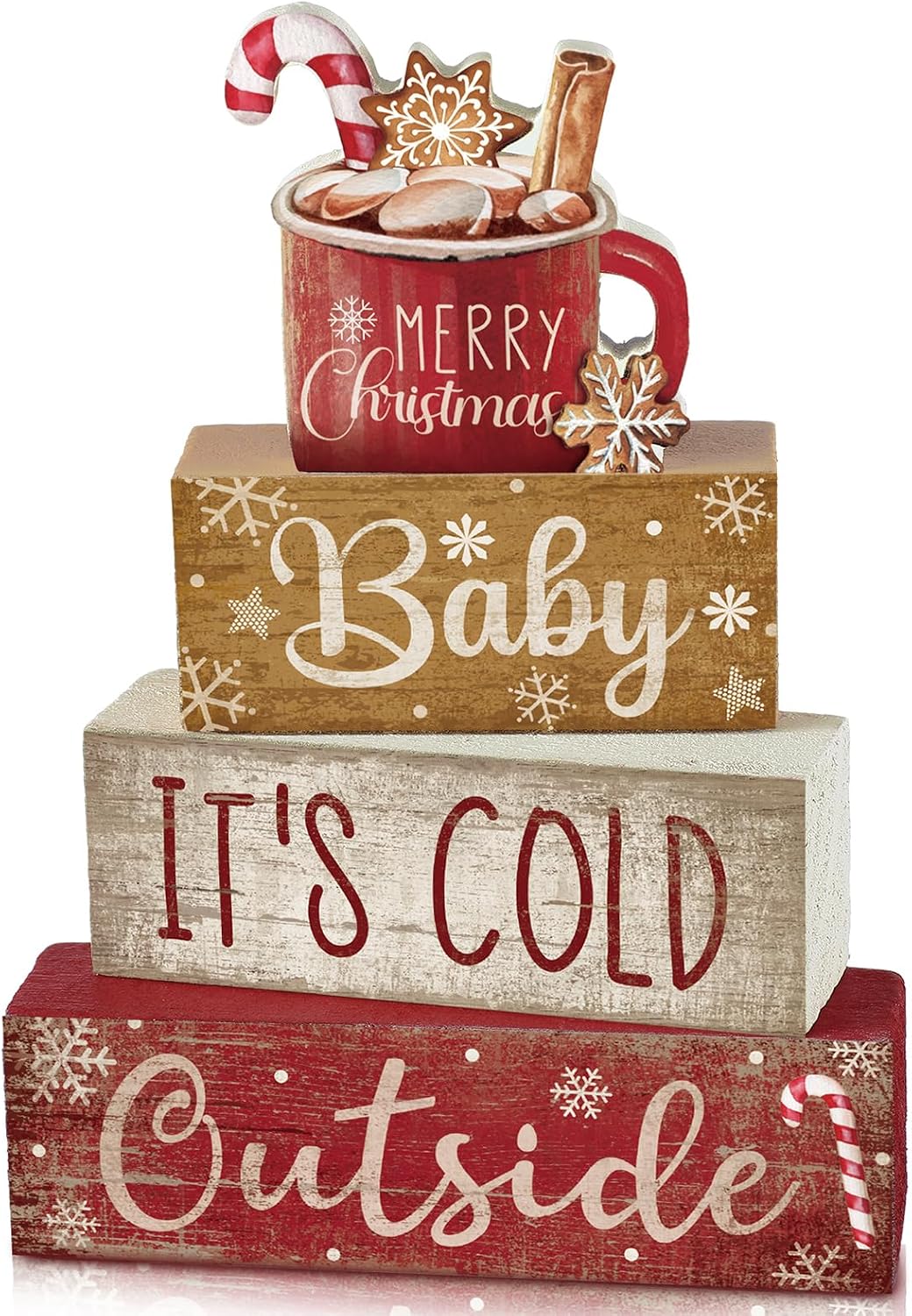 Décorations de table de Noël 4 PCS