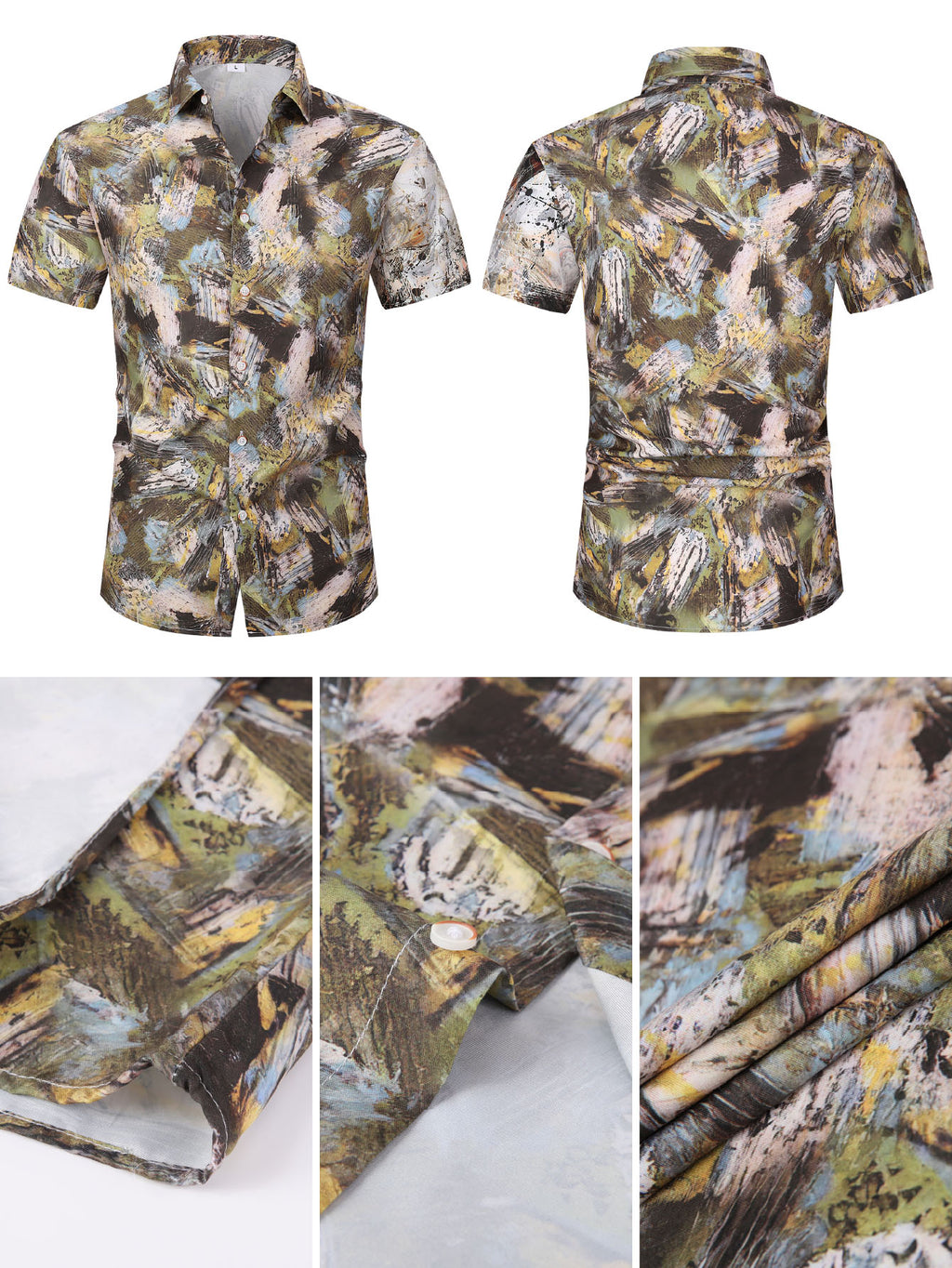 Chemise Hawaïenne Homme imprimé coloré pour les vacances