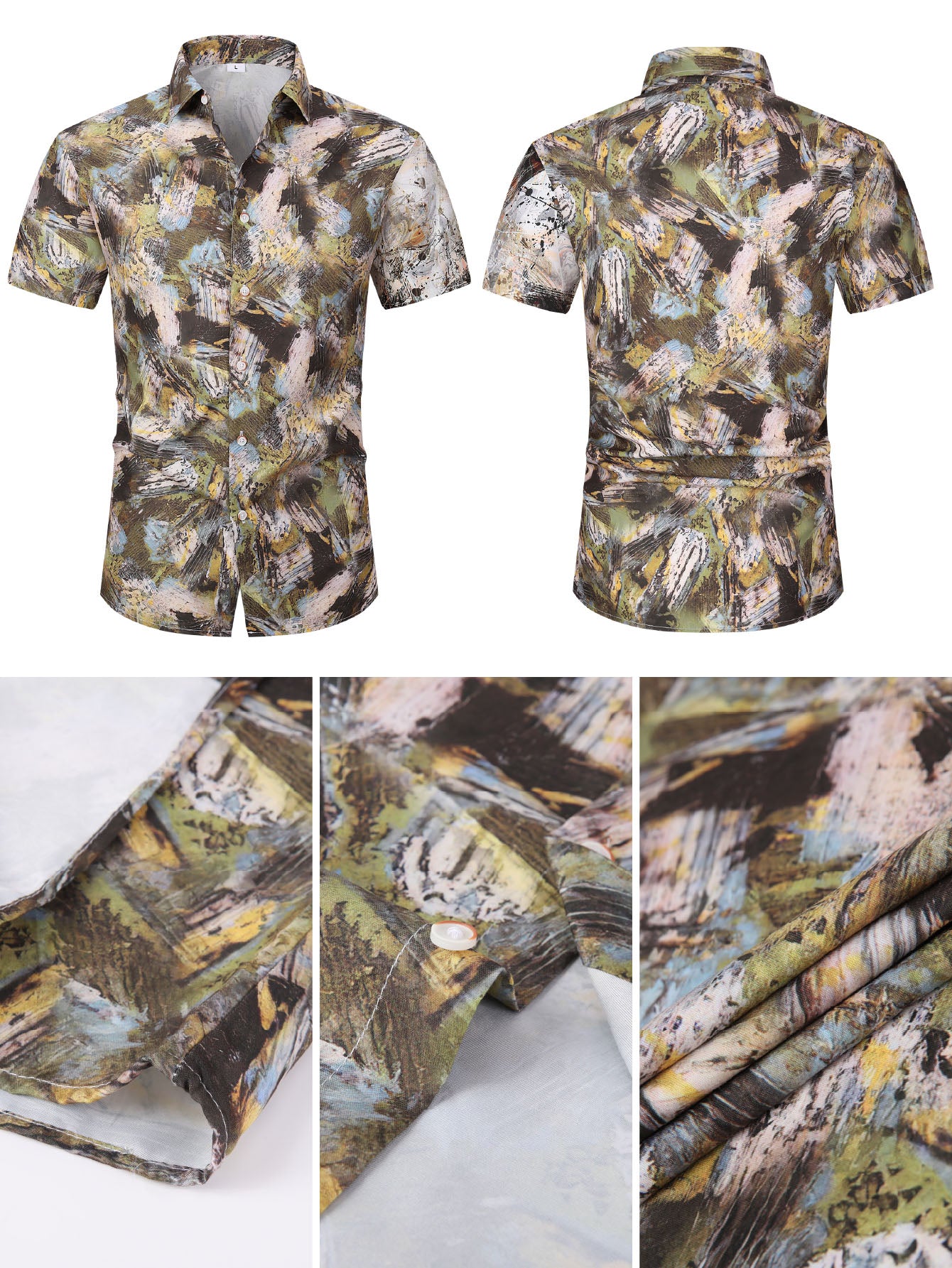 Chemise Hawaïenne Homme imprimé coloré pour les vacances