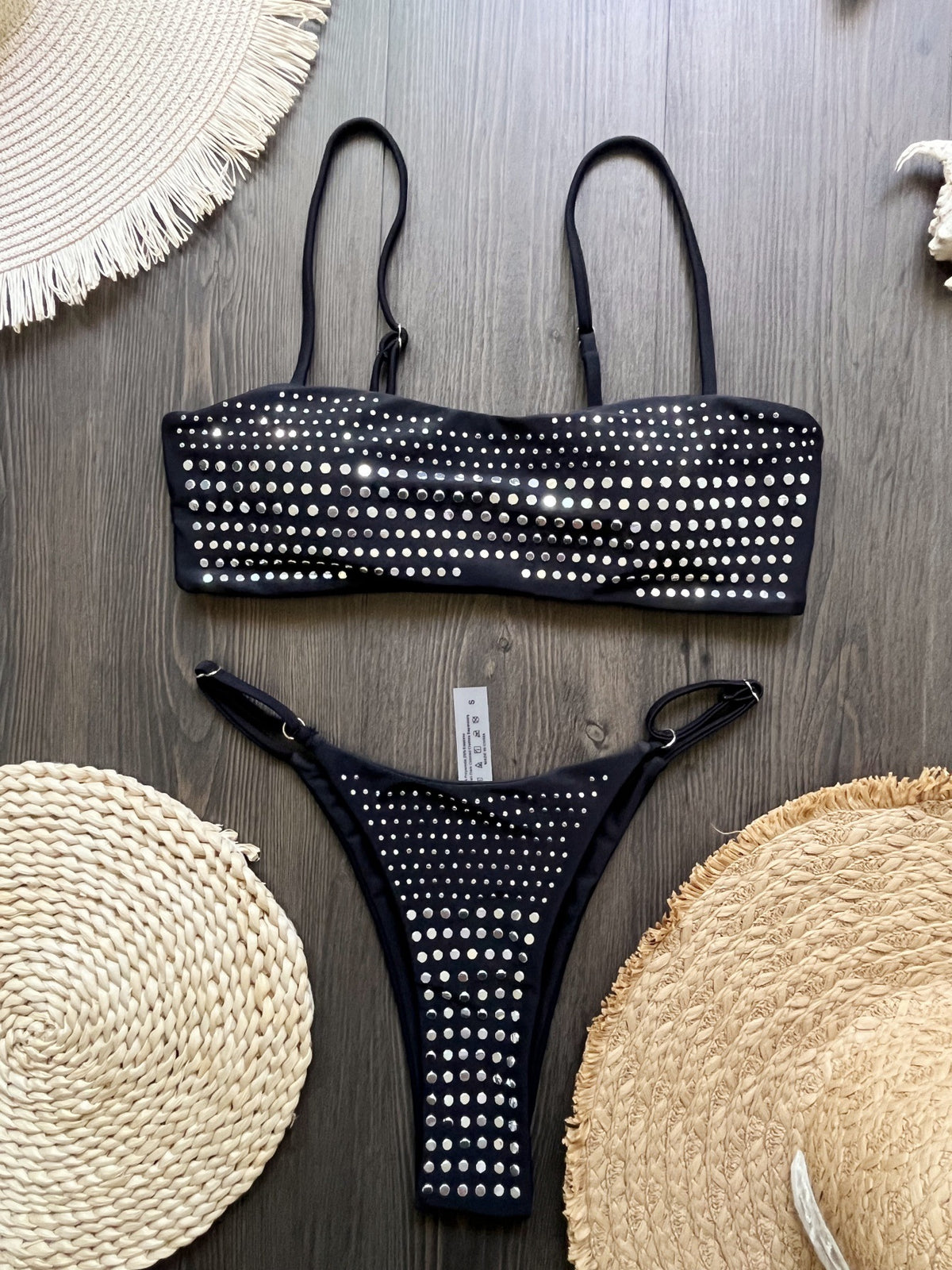 Best-seller Hot-Stone-Broded Sexy Femmes Maillot de bain deux pièces