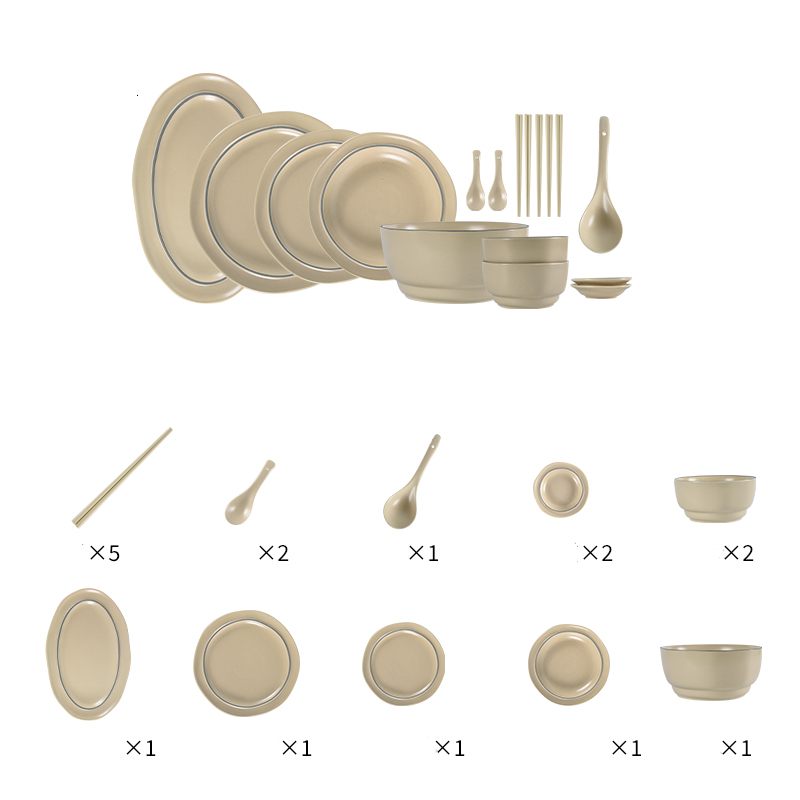 Ensemble de vaisselle domestique de luxe léger