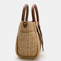 Sac croisé portatif à épaule en paille