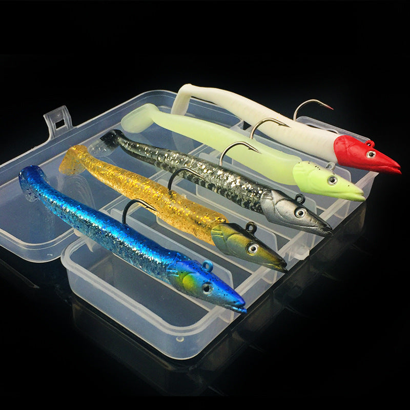 Seluya Tête de plomb Crochet doux poisson Bionic Bait Set