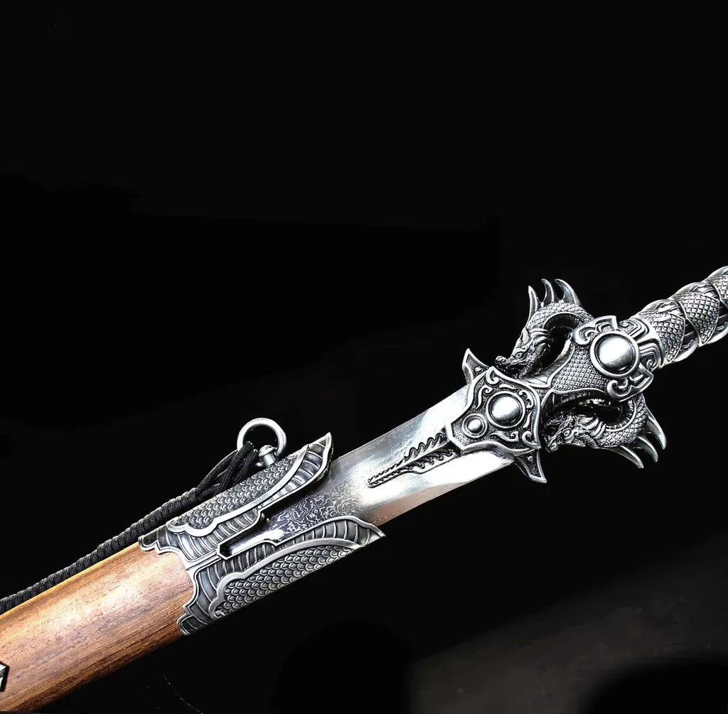Épée Xiehun Motif unique en une seule pièce Acier collectible à froid Arme non harponnée N