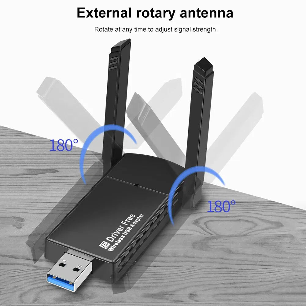 USB 3.0 Adaptateur WIFI sans fil 1300Mbps Long Range Dongle Dual Band 5Ghz Network