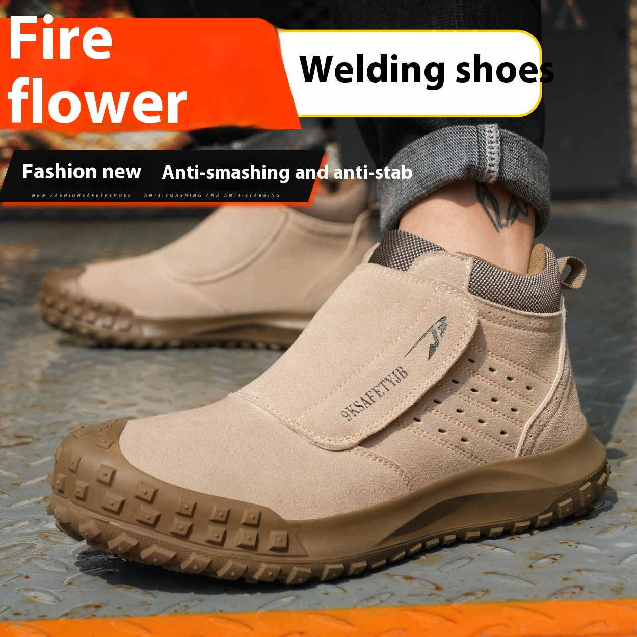 Chaussures de protection du travail de soudeur léger quatre saisons
