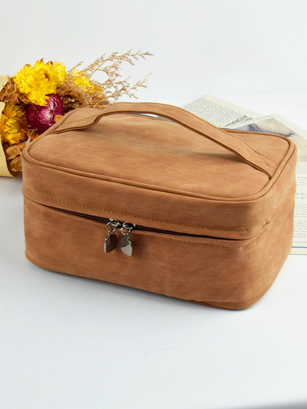 PU pliable étanche Sac cosmétique portable