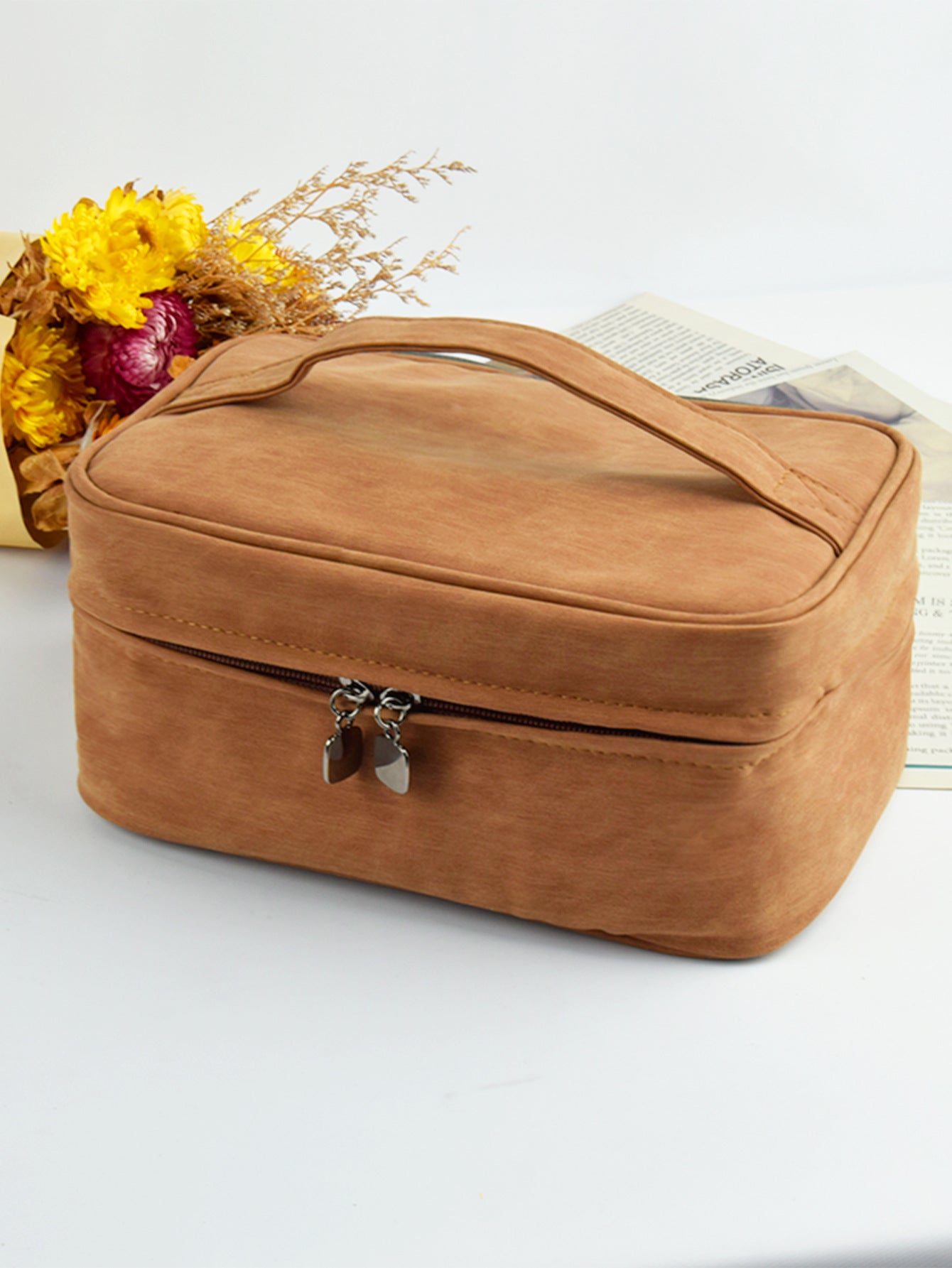 PU pliable étanche Sac cosmétique portable
