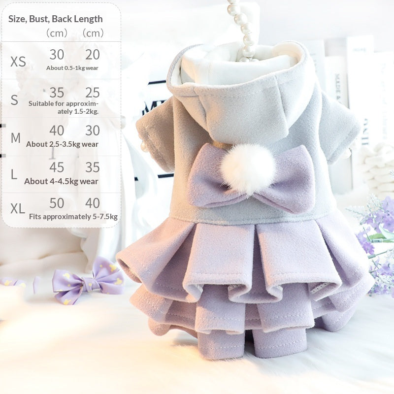 Vêtements de chien Automne et hiver Style épais Cat Princesse