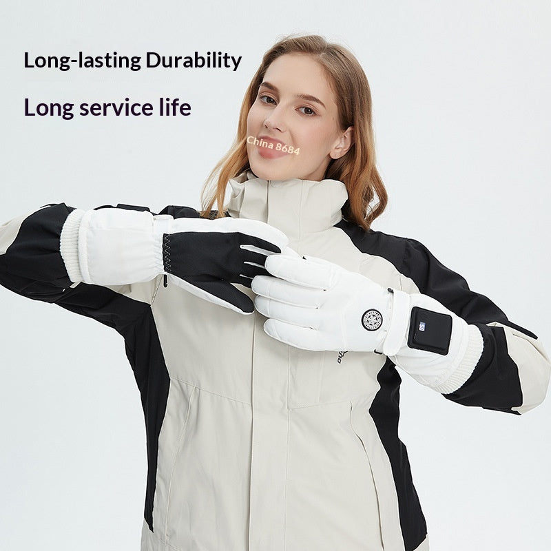 Gants de ski d'extérieur pour chauffage électrique intelligent