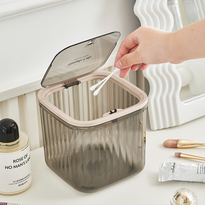 Corbeille de bureau transparente peut Light-Luxury Car Panier de papier