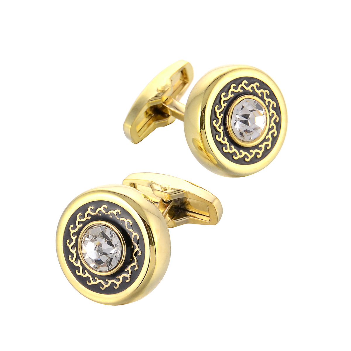 Rond Or Français Style Men's Business Cufflinks