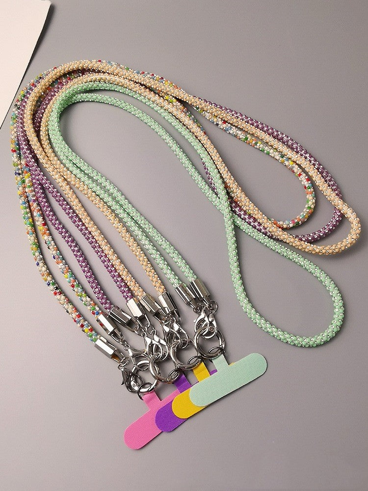 Strass Téléphone portable Lanyard Crossbody Long