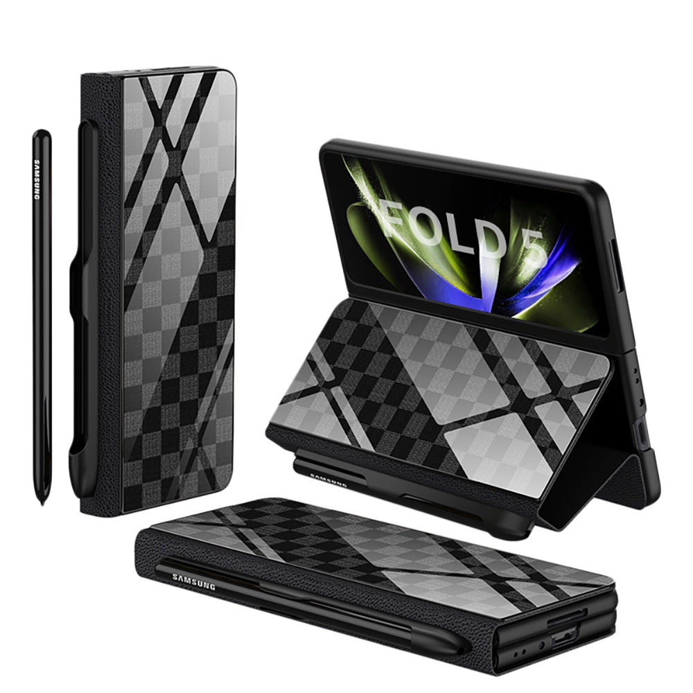 Galaxy Z Fold5 écran pliant téléphone mobile cas de téléphone Flip en verre créatif