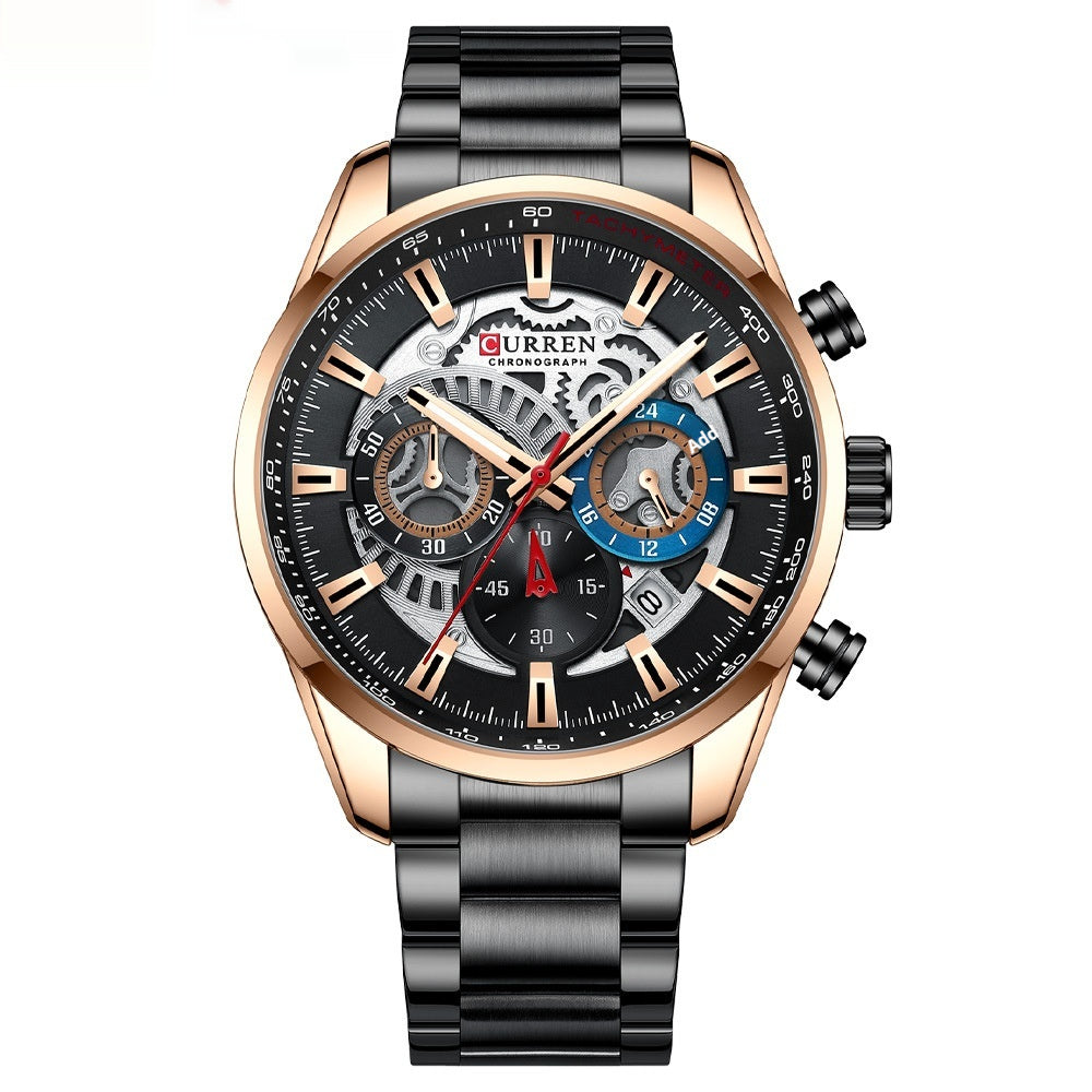 Montre de mode à six mains Quartz pour hommes