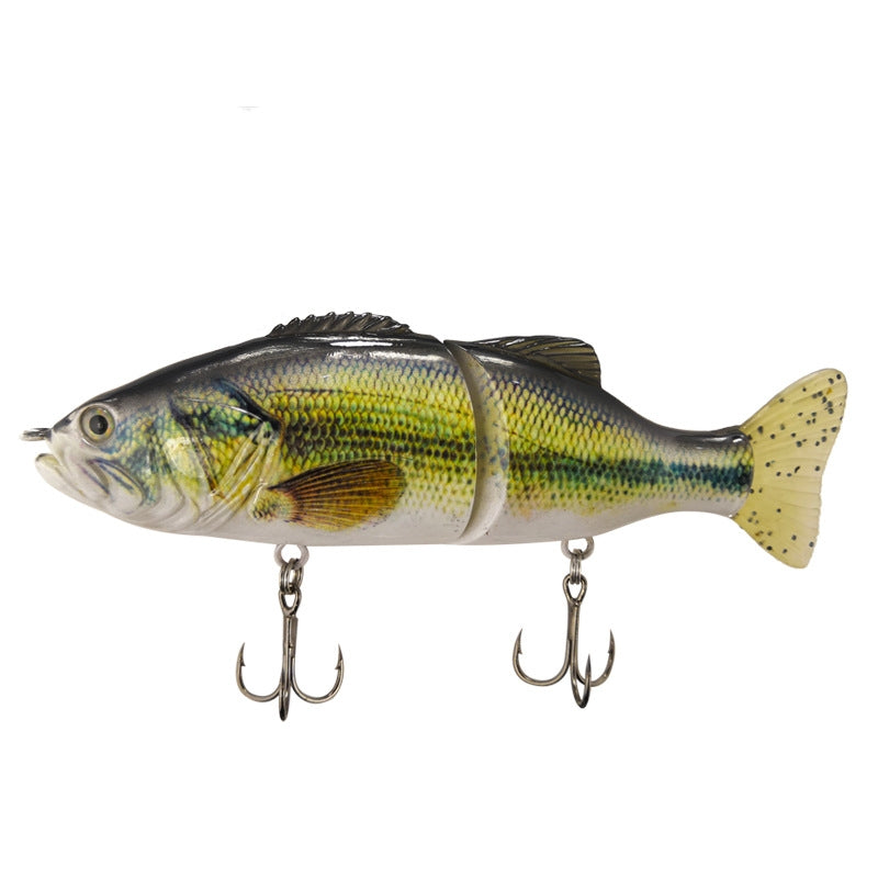 Poisson multi-sections Aile dure PVC Aile douce en forme de S Baignade Aile Lure