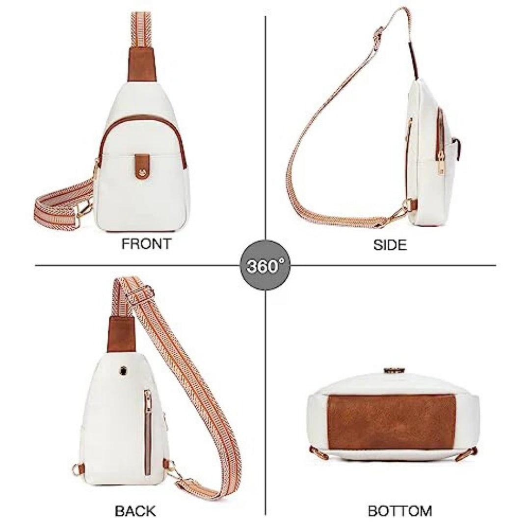 Uniquement prise de soi---Sling Sac pour femmes Crossbody Fanny Packs pour femmes cuir Sling poitrine