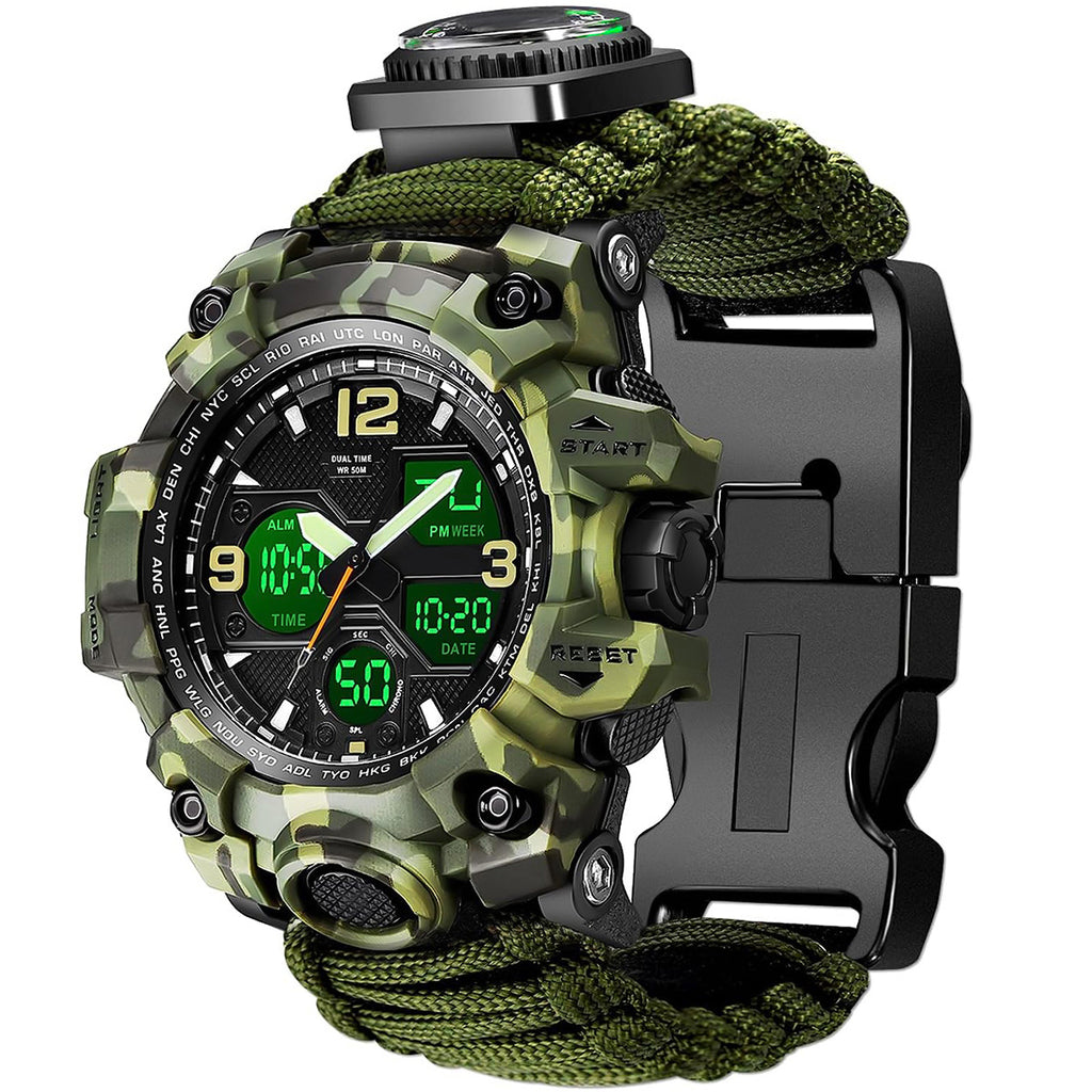 Montre tactique électronique double affichage étanche