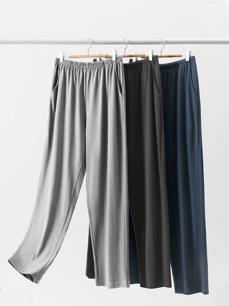 Langsha Cotton Loose and Comfortable Accueil Pantalons de couchage pour hommes