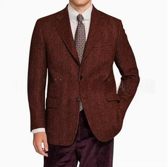 Veste de costume vintage texturé pour homme