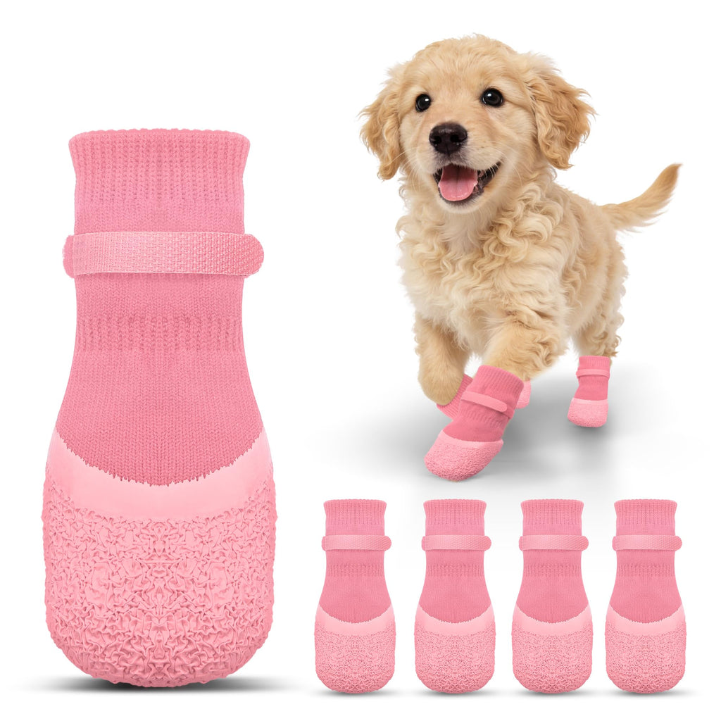 Chaussettes antidérapantes pour chiens pour planchers de bois franc pour empêcher les pattes de colle
