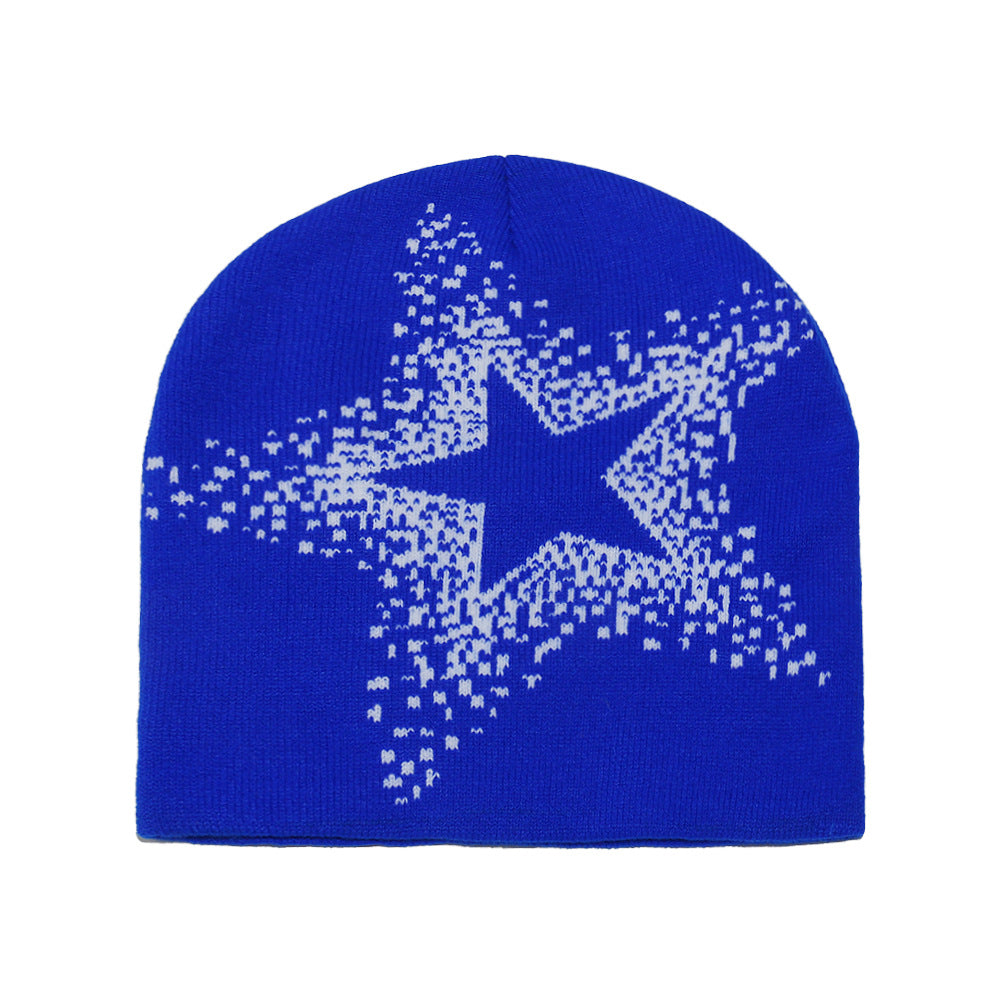 American Street Y2K Star Woolen Hat pour l'automne Et l'hiver