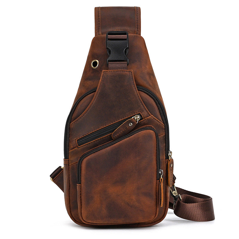 Sac transdermique vintage en cuir de vache