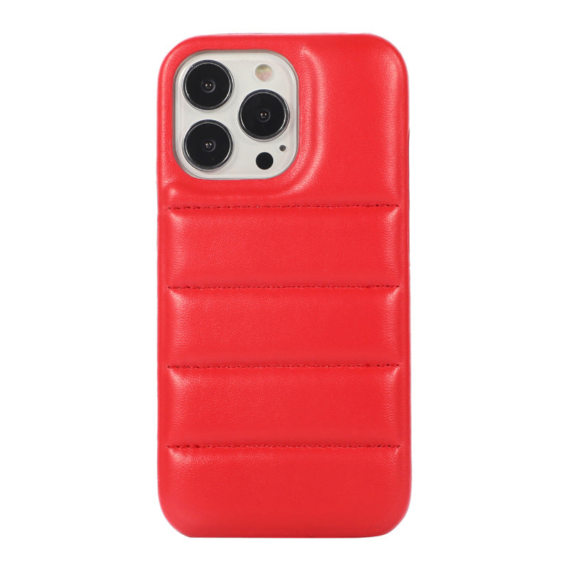 Clapet de téléphone en cuir d'Instagram en couleur solide