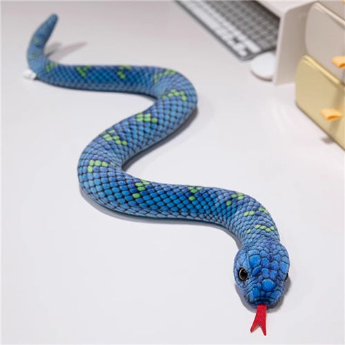 Jouet en peluche pour enfants imprimé et teint Crooked modèle Python