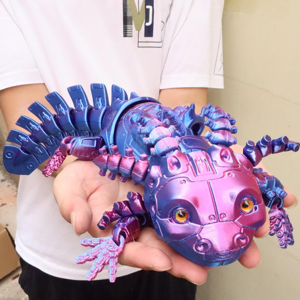 Salamandre mécanique imprimée en 3D Une figurine décorative mobile
