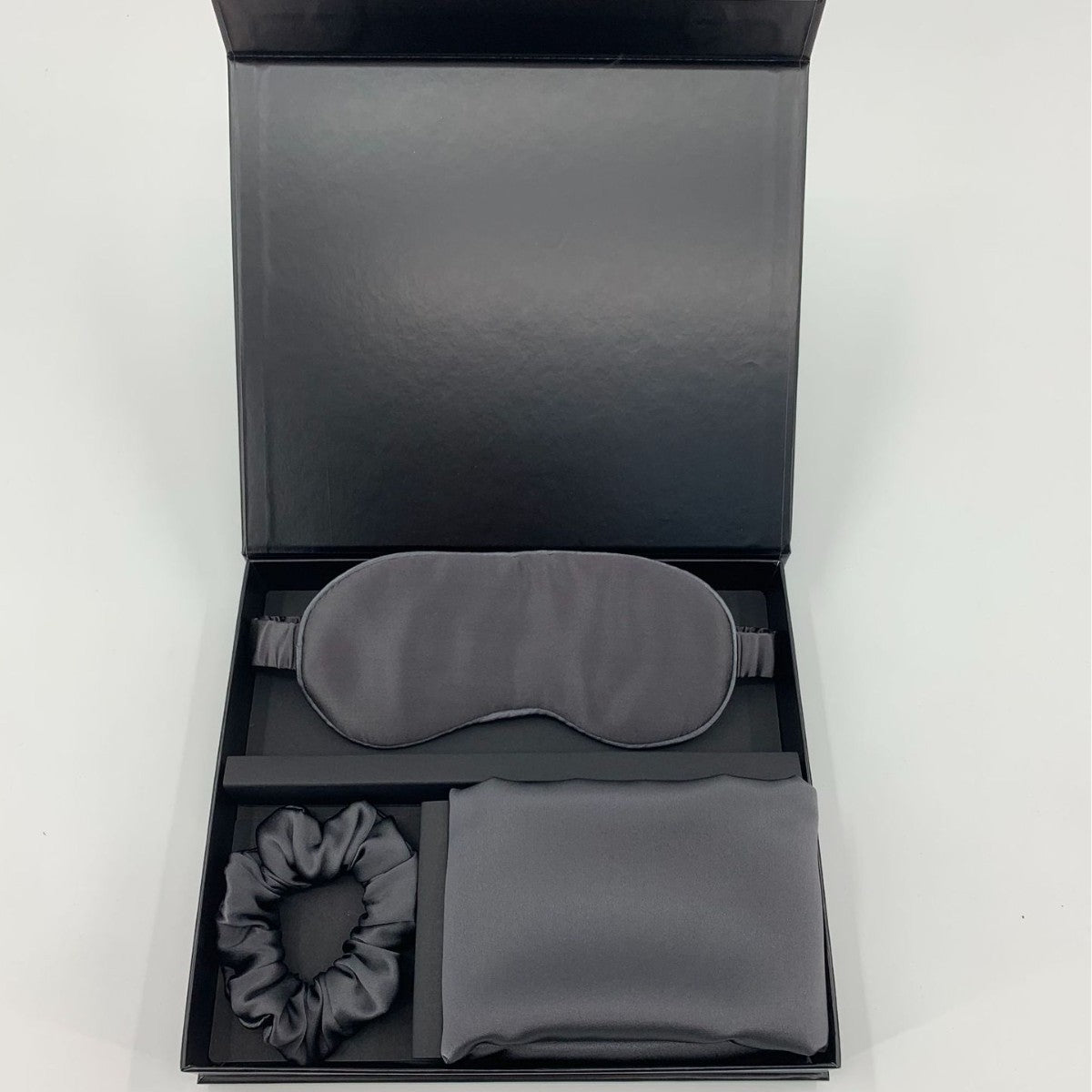 Masque d'oreiller zippé cadeau et ensemble de cravates de cheveux en soie