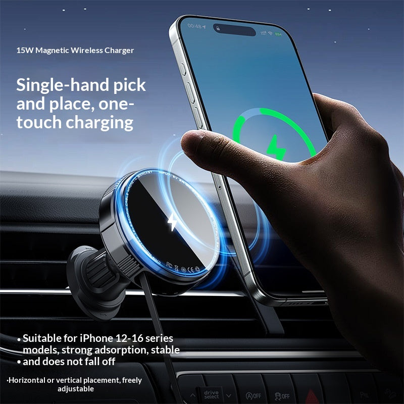 Support de téléphone sans fil de charge magnétique d'évent de voiture