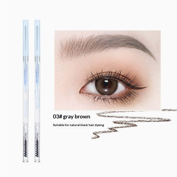 Crayon de sourcils naturel à longue durée d'étanchéité ultra-fine à double extrémité