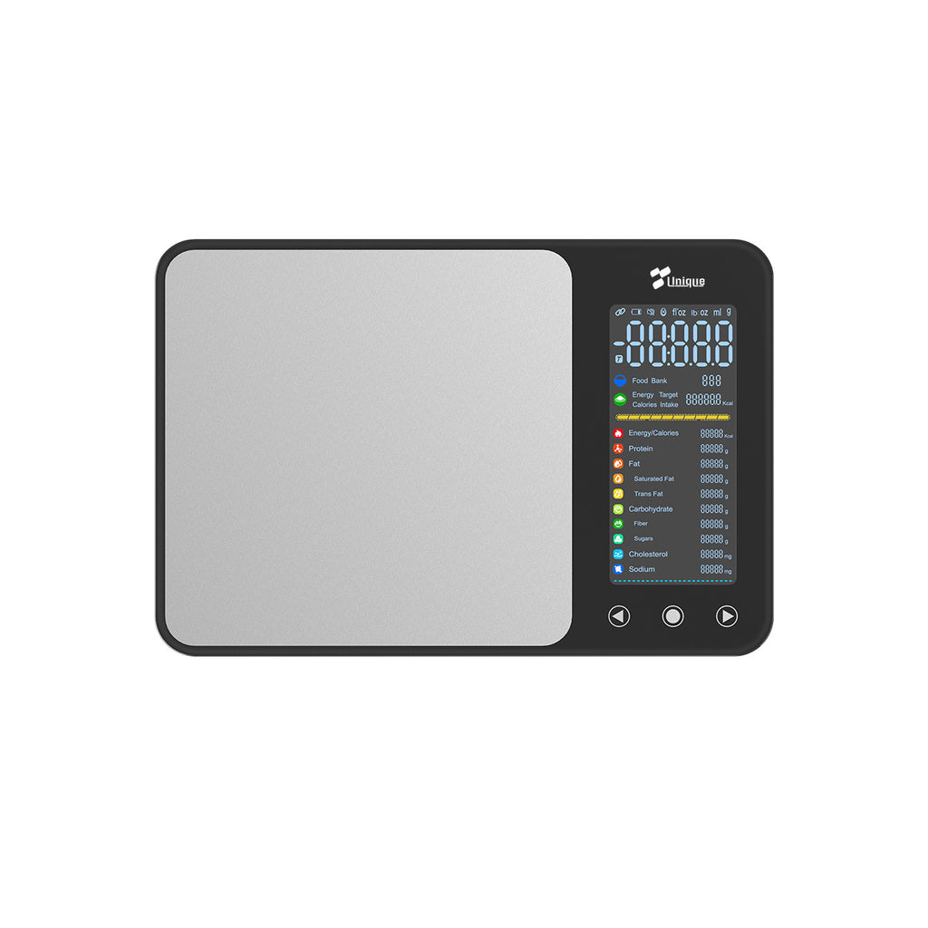 Precision kitchen scale for weighing to the nearest gram